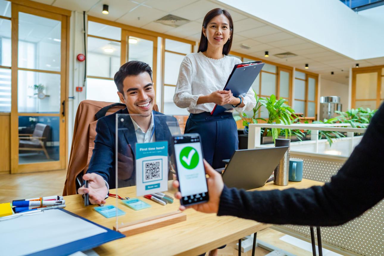 Candidate scanning a QR code for fast hall ticket verification