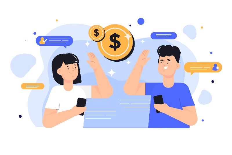 Refer and earn illustration